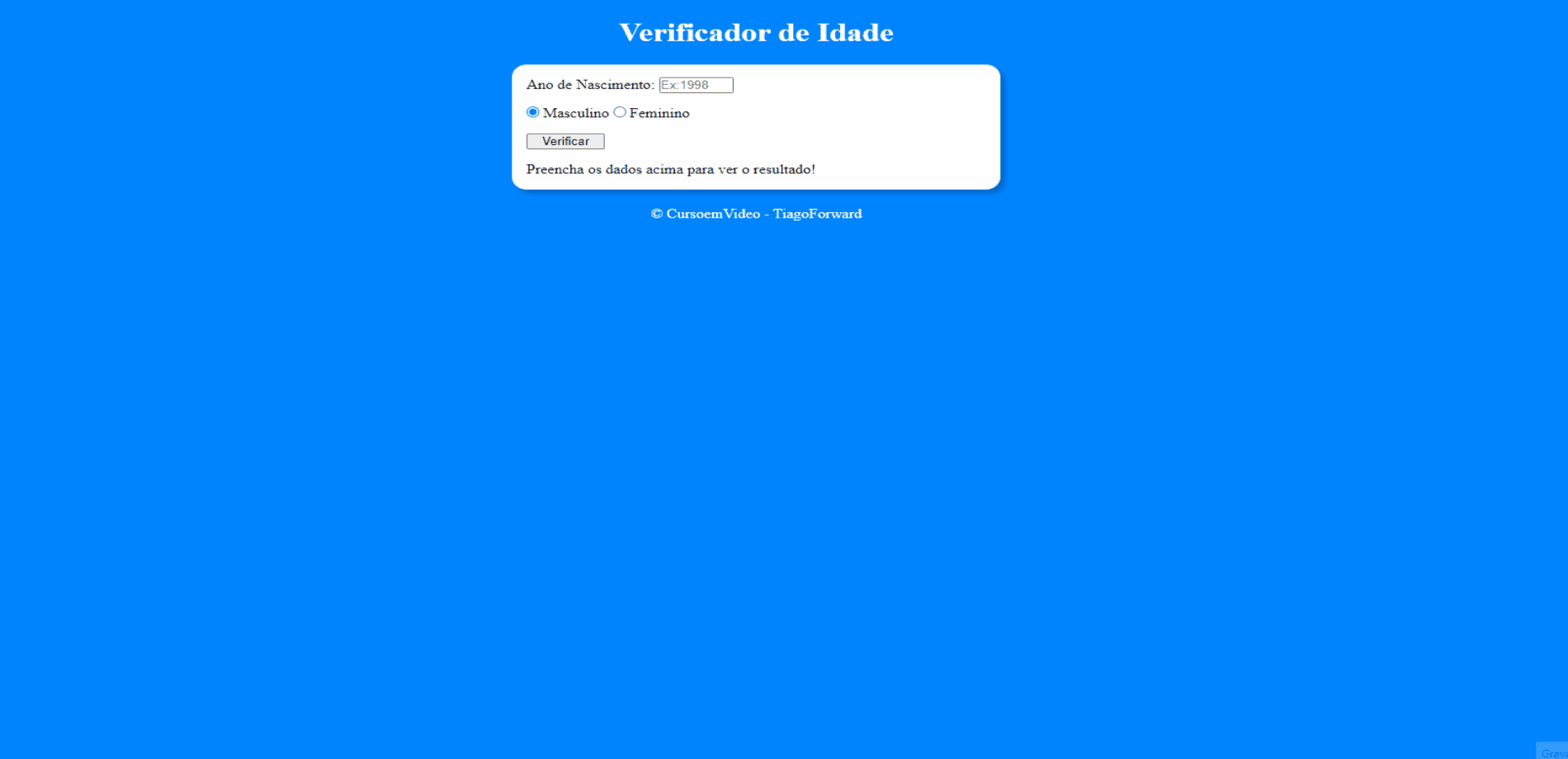 verificador de idade
